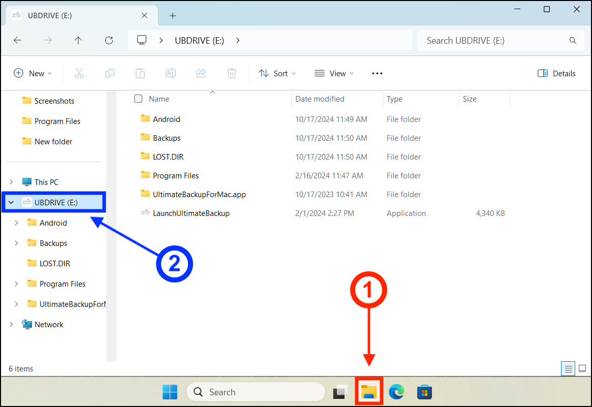 File Explorer > Select UBDRIVE.png