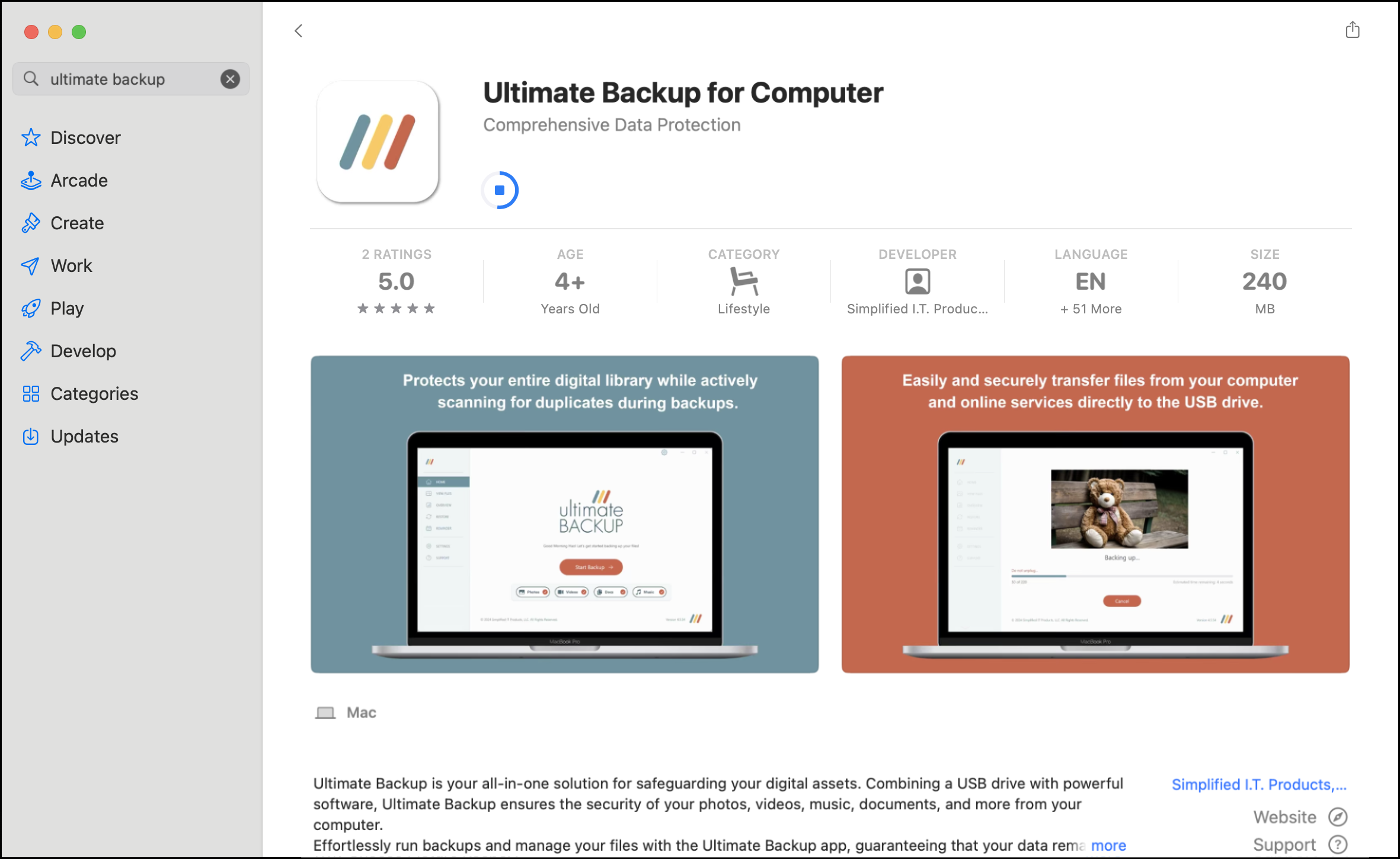 Mac App Store > Installing.png