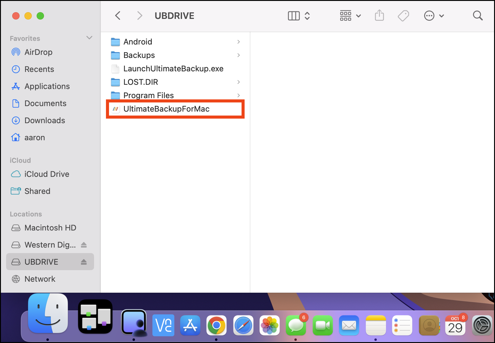 Finder > UBDRIVE > UltimateBackupForMac.png