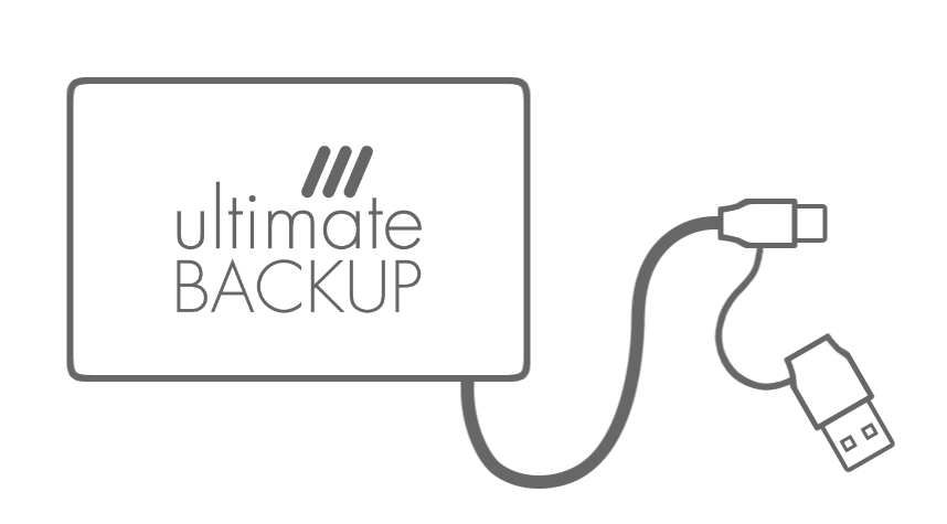 Ultimate Backup SSD two-headed cable