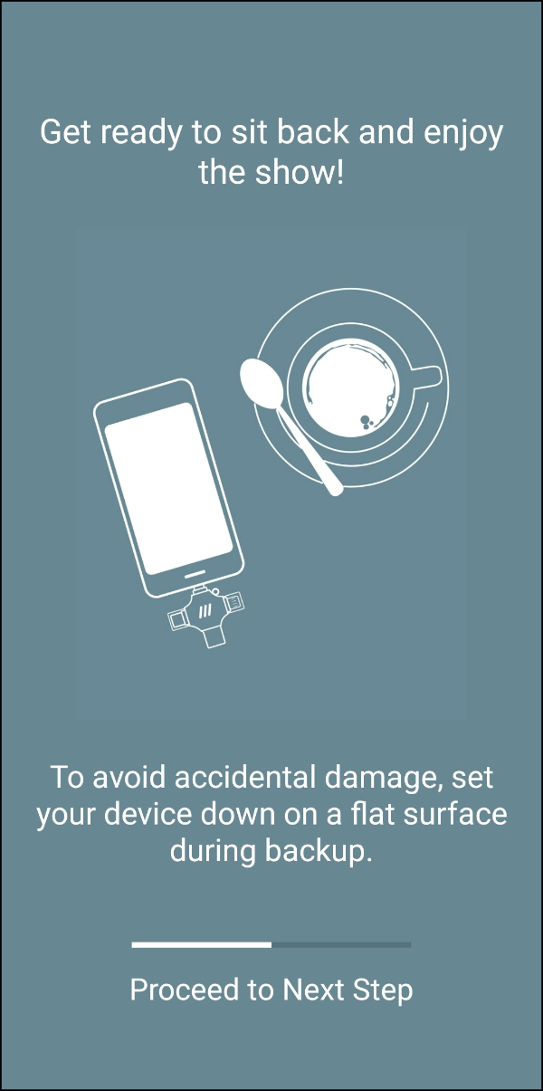 Get ready to sit back and enjoy the show, with the tip to set the device down on a flat surface